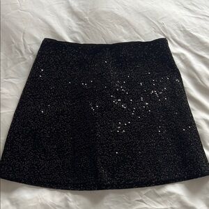 Zara Black Sequin Mini Skirt